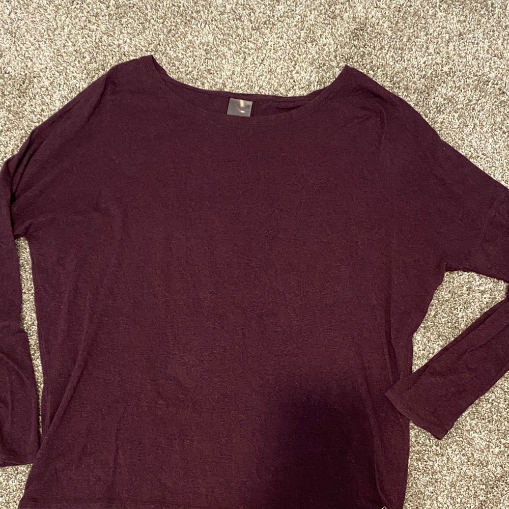 CALIA by Carrie Underwood Rich Plum Long-Sleeve Blouse